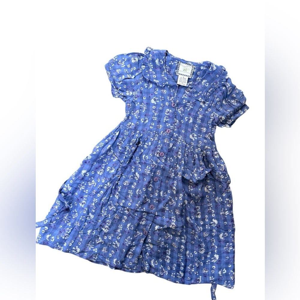 Cornelloki Cornell Trading Sz 2 dress, floral print, button front, pockets, ties